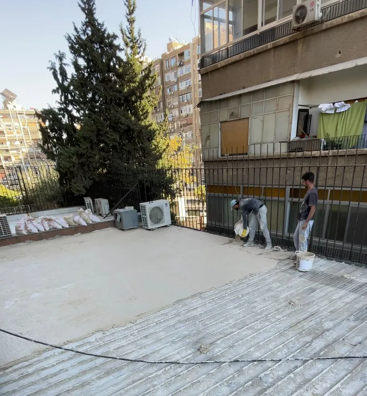 صب سقف صاج بطينة العزل المائي الحراري — 3