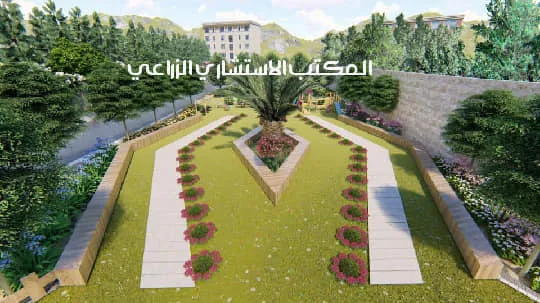 تجهيز التربة وشبكات الري والزراعةالمحيطية ووضع المخططات اللازمة