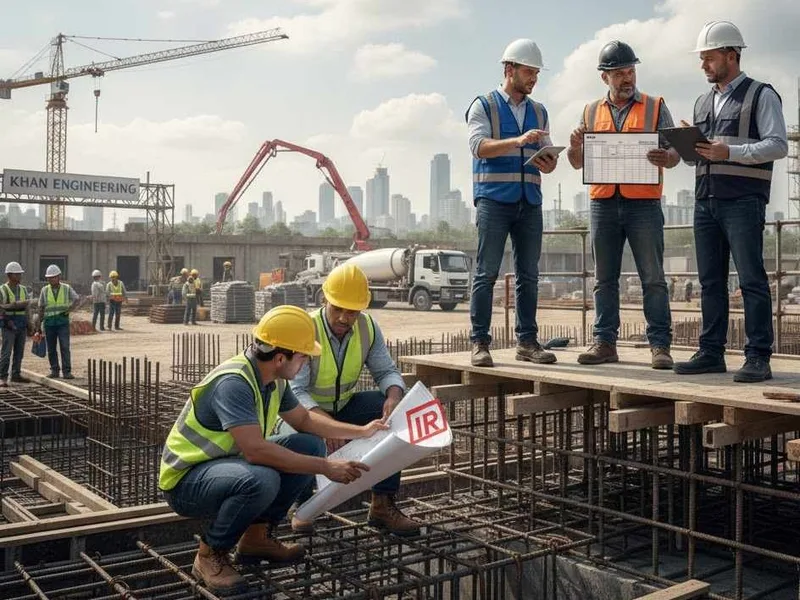 دور مهندس الموقع ومهندس المشروع والاستشاري والمقاول