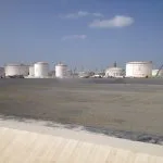 بركة التبخير في مصفاة الرويس
