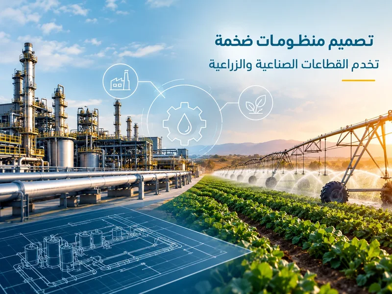 تصميم منظومات ضخمة تخدم القطاعات الصناعية والزراعية