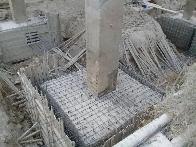 زيادة أبعاد القواعد ، زيادة مقاطع الأعمدة و الجوائز